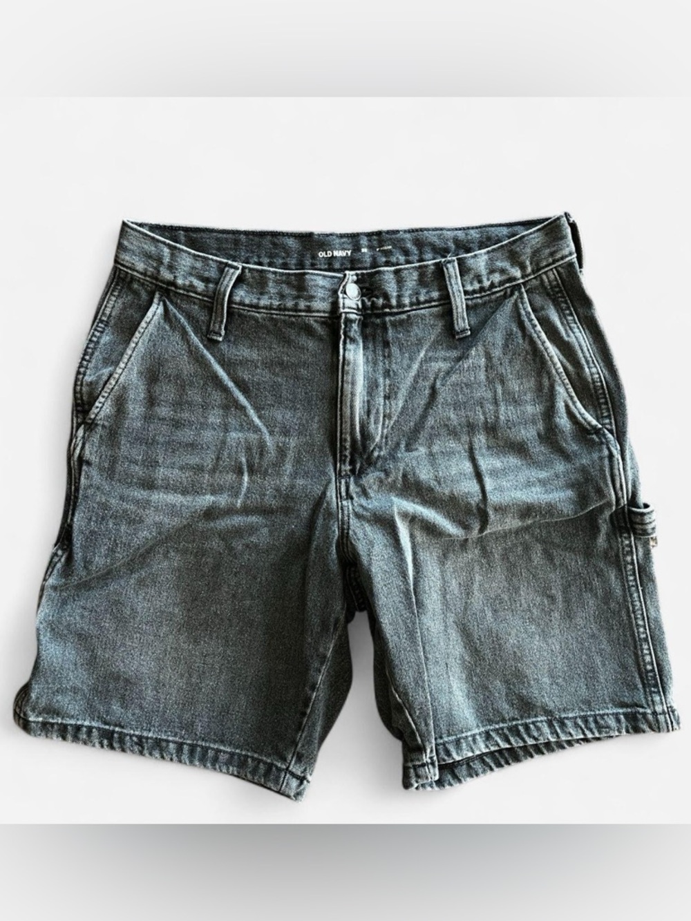 Old Navy Men's Grey Cargo Skater Denim Jean Shorts